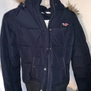 Hollister navy coat